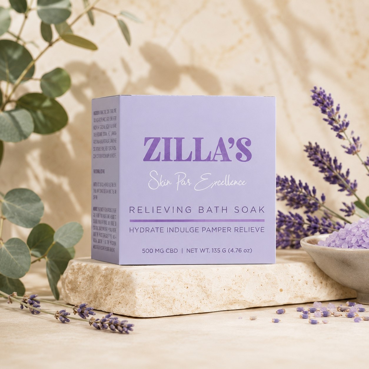 Zilla’s Lavender + Eucalyptus CBD Bath Bomb — 500mg