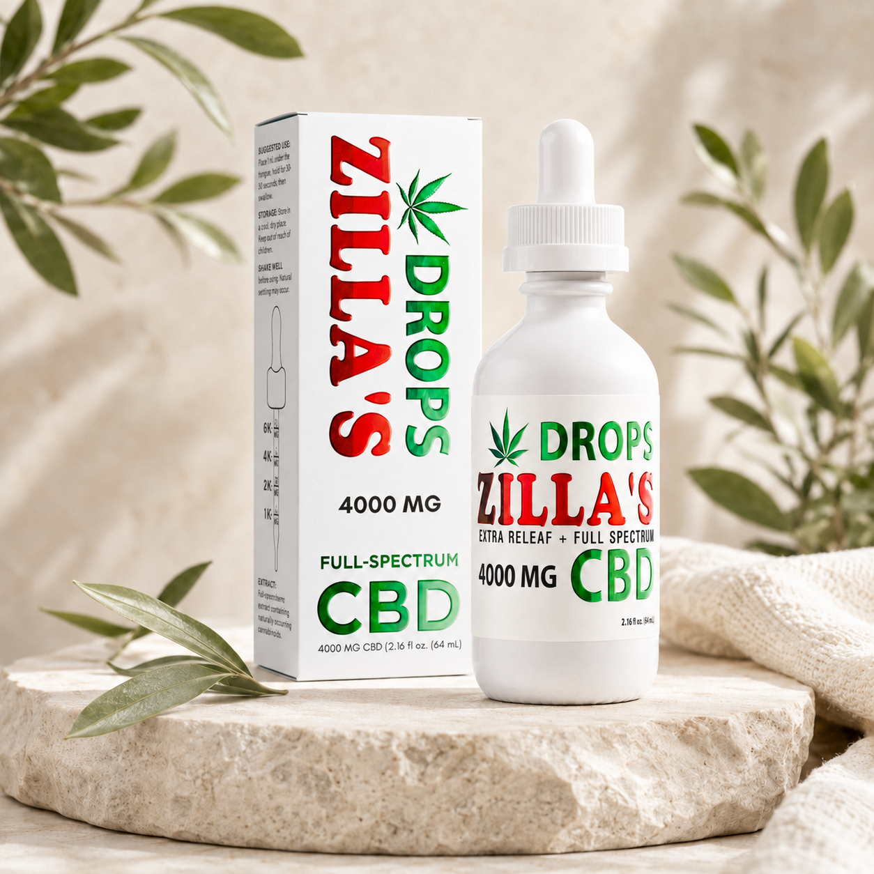 Zilla’s Full-Spectrum CBD Drops - 4000mg